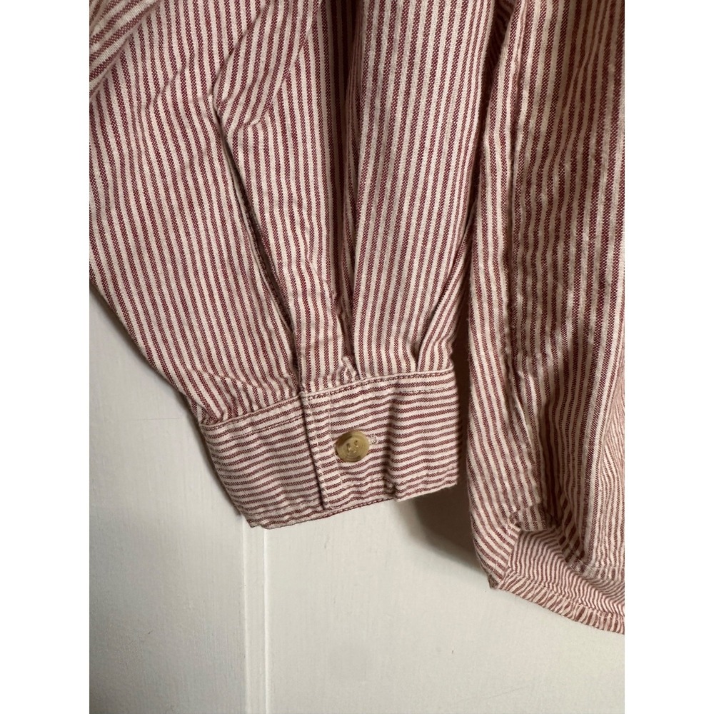 VTG Solutions Original Size M Striped Embroidered Skiing Animals Button Up Shirt - Picture 7 of 8